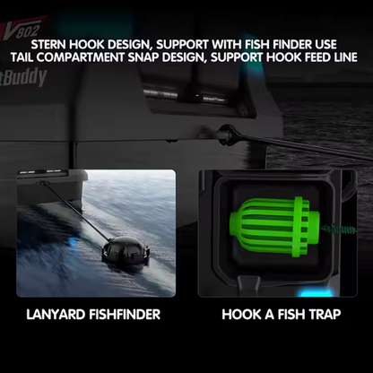 НОВО Лодка за захранка V802PRO с GPS 160 точки Модел 2025г.