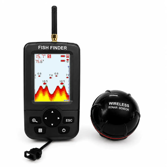 Безжичен Сонар Flytec 077-FM LCD за Лодка за Захранка – 100 м Обхват