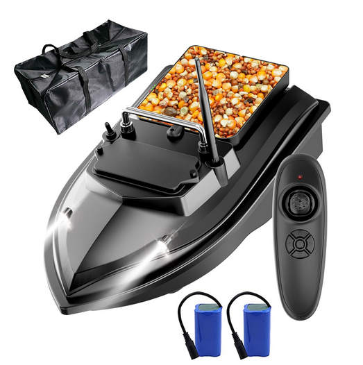 Лодка за захранка D050 – 500 м обхват, 2 кг капацитет, LED осветление